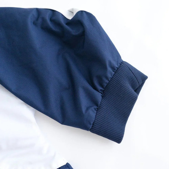 VTG Majestic Athletic Detroit Tigers Navy And White Zip Up Windbreaker Jacket 6X - Picture 10 of 12